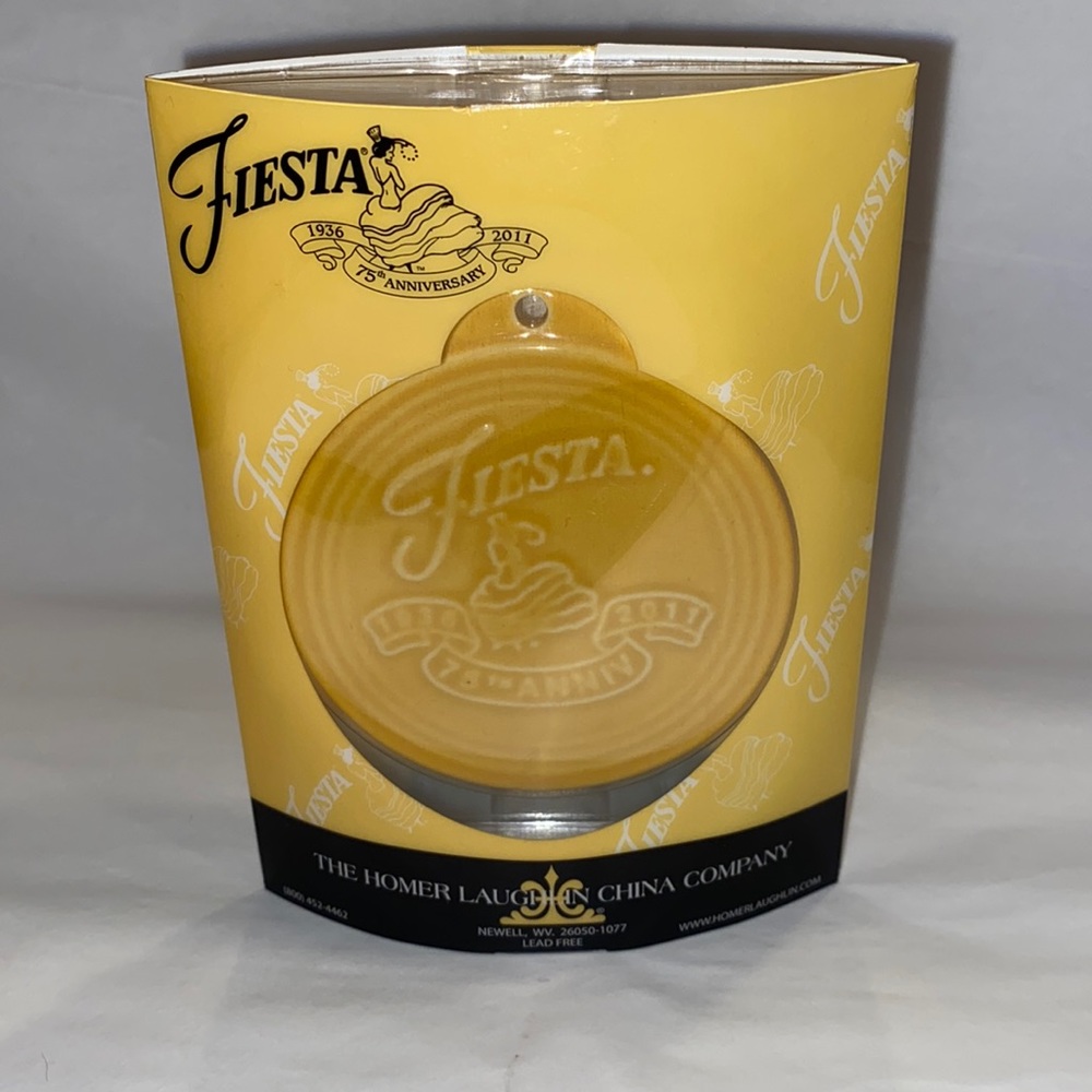 COPY - Fiesta ware, 75th anniversary Homer Laughlin, China Company ornament, nwt